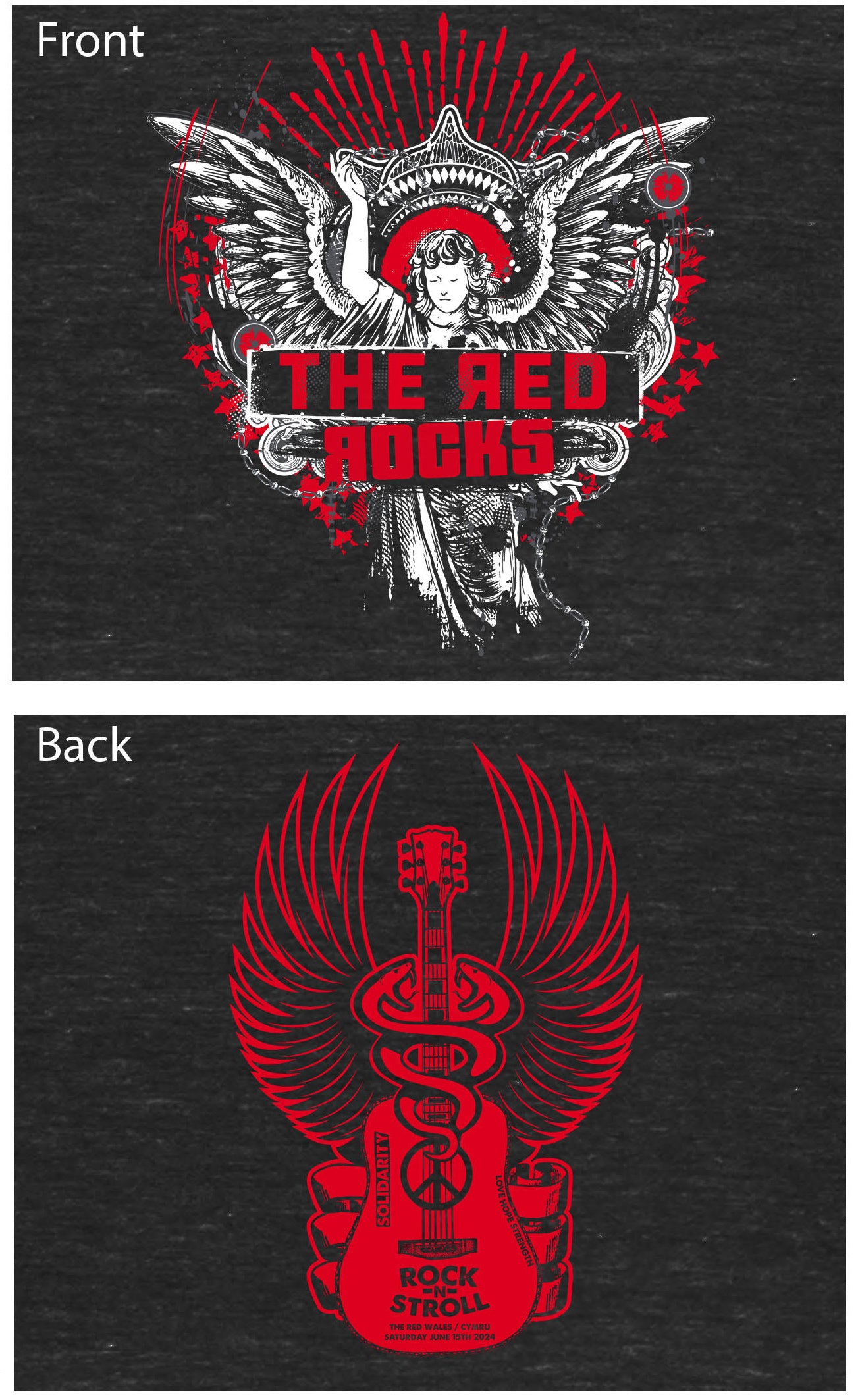 Grey Red Rocks/Rock-n-Stroll ladies vest top