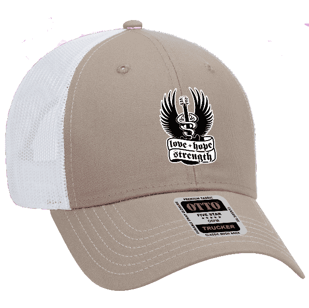 Trucker Cap in Khaki and white