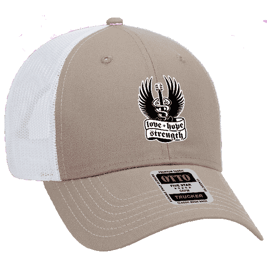 Trucker Cap in Khaki and white